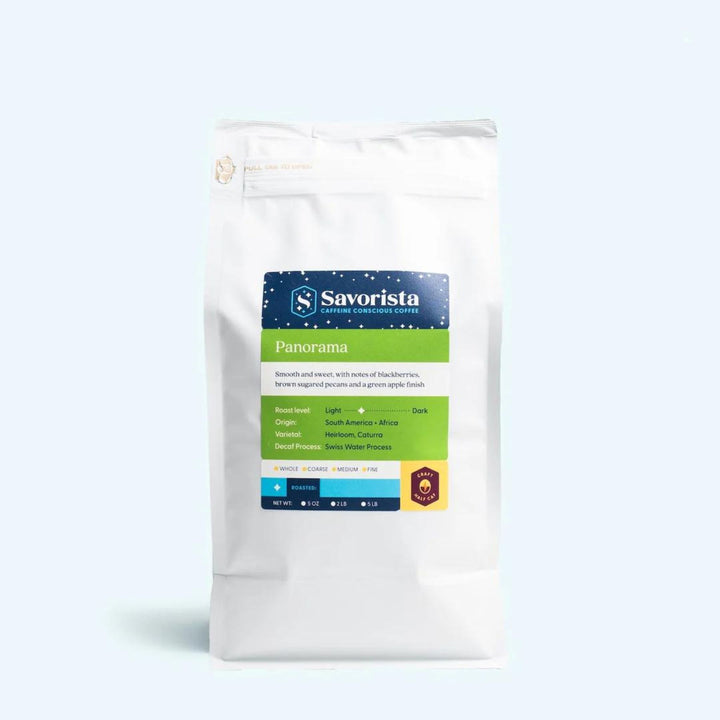 Panorama Half Caffeine Coffee - Swiss Water Decaf – Savorista Coffee